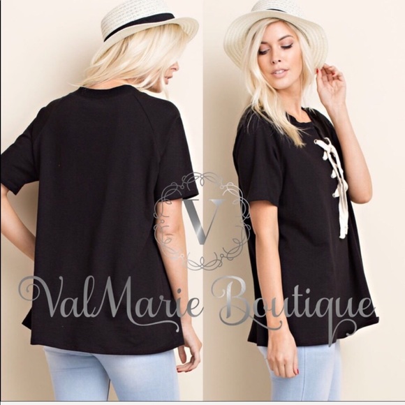 LAST 1- Lace up top - Picture 3 of 3